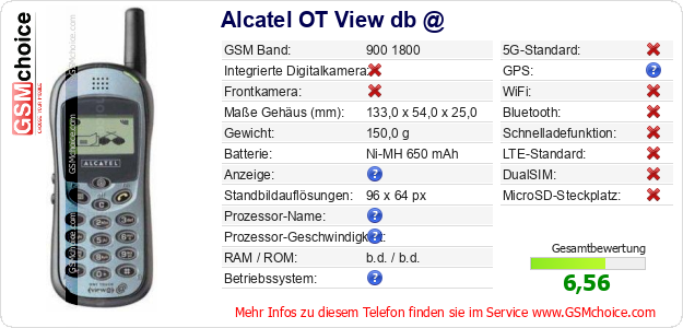Alcatel OT View db @ technische Daten Alcatel OT View db @ technische Daten