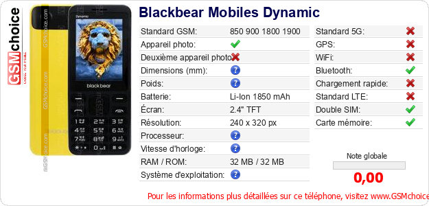 Blackbear Mobiles Dynamic Fiche technique