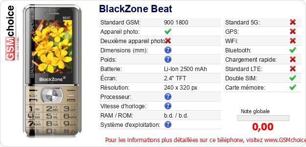 BlackZone Beat Fiche technique BlackZone Beat Fiche technique