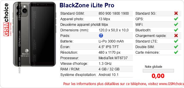 BlackZone iLite Pro Fiche technique BlackZone iLite Pro Fiche technique