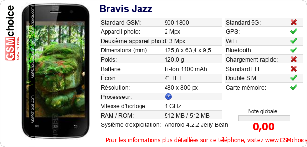 Bravis Jazz Fiche technique Bravis Jazz Fiche technique
