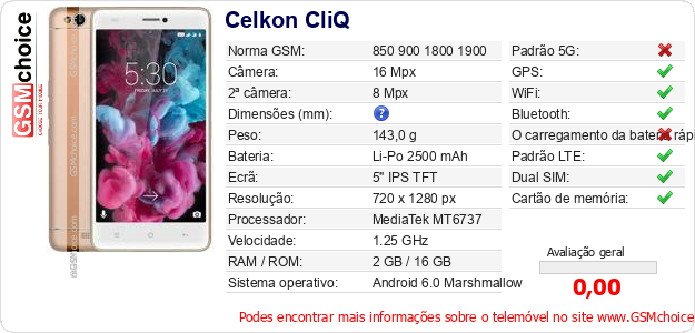 Celkon CliQ Especificações técnicas do telemóvel Celkon CliQ Especificações técnicas do telemóvel