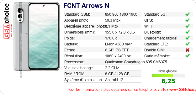 FCNT Arrows N Fiche technique