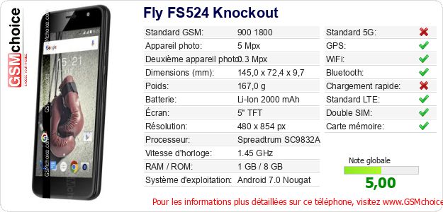Fly FS524 Knockout Fiche technique