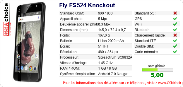 Fly FS524 Knockout Fiche technique Fly FS524 Knockout Fiche technique