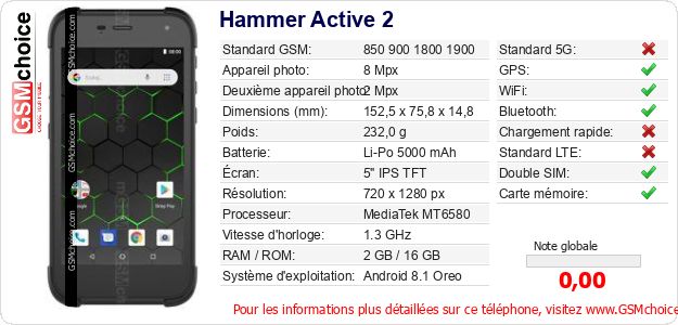 Hammer Active 2 Fiche technique