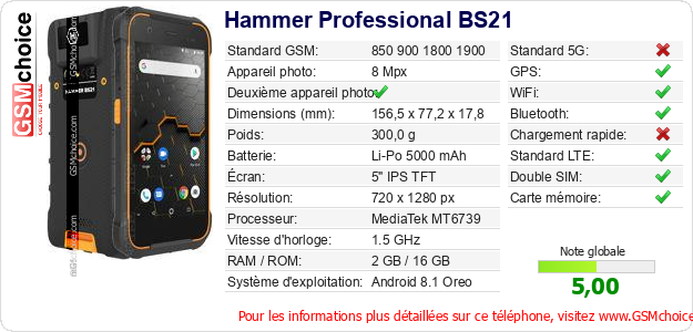 Hammer Professional BS21 Fiche technique Hammer Professional BS21 Fiche technique