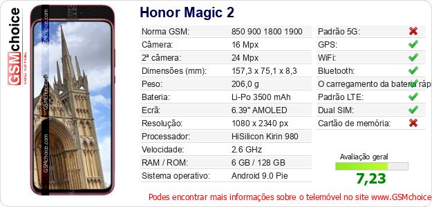 Honor Magic 2 Especificações técnicas do telemóvel Honor Magic 2 Especificações técnicas do telemóvel