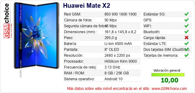 Huawei Mate X2 Datos técnicos del móvil Huawei Mate X2 Datos técnicos del móvil