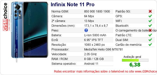 Infinix Note 11 Pro Especificações técnicas do telemóvel Infinix Note 11 Pro Especificações técnicas do telemóvel