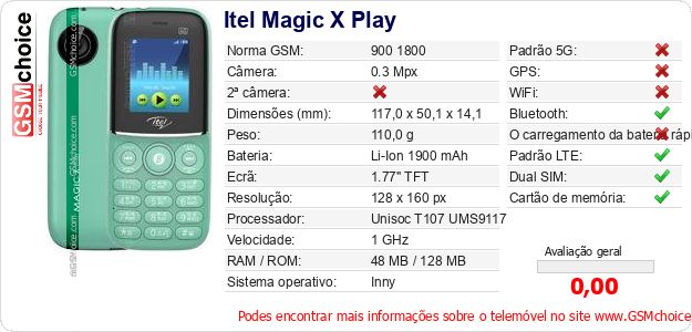 Itel Magic X Play Especificações técnicas do telemóvel Itel Magic X Play Especificações técnicas do telemóvel