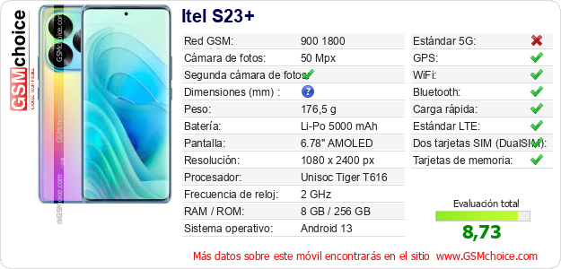 Itel S23+ Datos técnicos del móvil Itel S23+ Datos técnicos del móvil