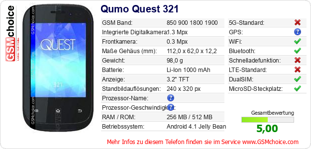 Qumo Quest 321 technische Daten Qumo Quest 321 technische Daten