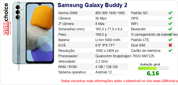 Samsung Galaxy Buddy 2 Especificações técnicas do telemóvel Samsung Galaxy Buddy 2 Especificações técnicas do telemóvel