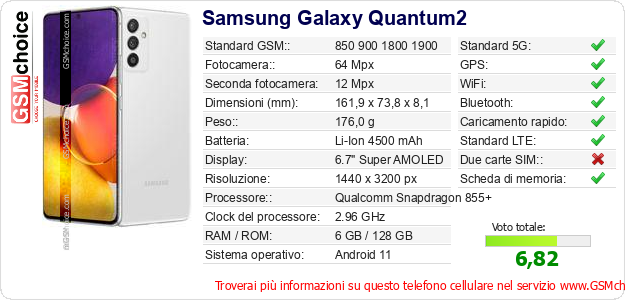 Samsung Galaxy Quantum2 Dati tecnici di telefono cellulare Samsung Galaxy Quantum2 Dati tecnici di telefono cellulare